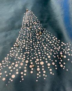 Løper, velour juletre grønn