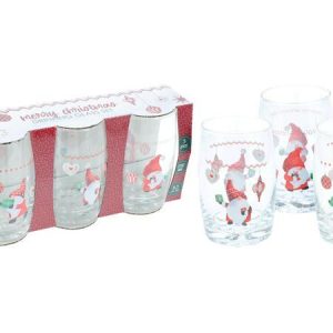 Glass nisse 6x10cm 300ml 3stk