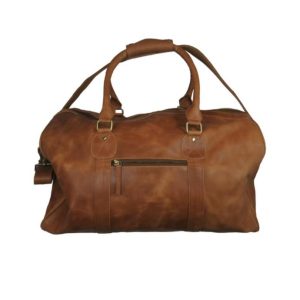 weekendbag, cognac