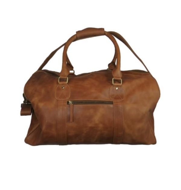weekendbag, cognac
