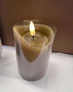 Led-lys taupe 7x10cm