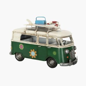 Hippiebuss grønn metall Alot