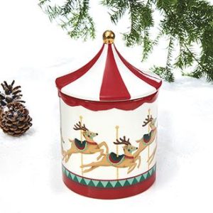 Julekrukke med lokk  reinsdyr