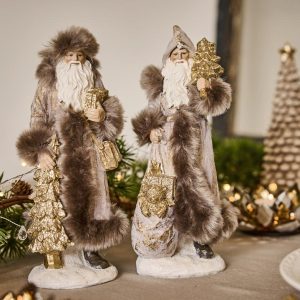 Nisse brun/beige med pels La-Vida