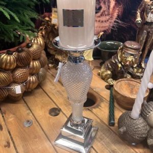 Lysestake glass og krom