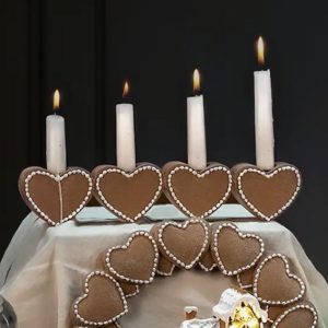 Pepperkakehjerter, lysestake