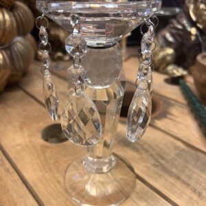 Lysestake glass/krystall med prismer