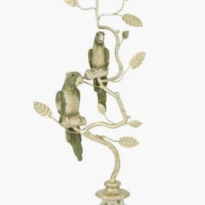 Lysestake papegøye med blader grønn
