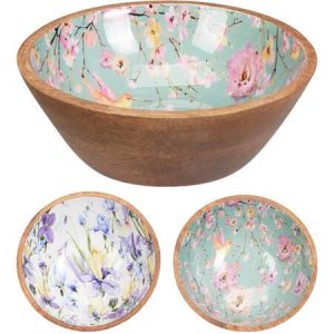 Skål/bolle, mangotre lilla blomster