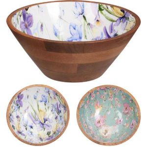 Fat/bolle, mangotre lilla blomster