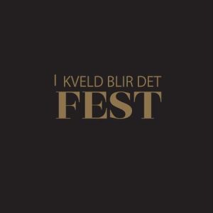 Serviett I kveld blir det fest, svart/gull