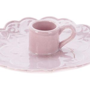 Lysestake porselen lilla