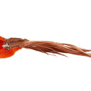 Fugl med klype, amber/velour