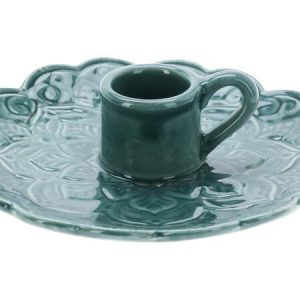 Lysestake porselen grønn