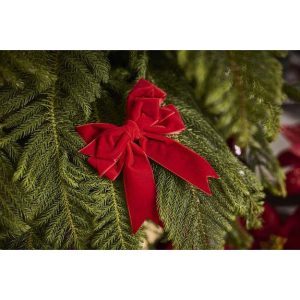 La-vida Sløyfe velour rød 2stk 15cm