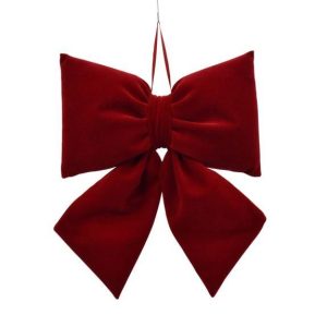 La-vida Sløyfe velour rød 28cm